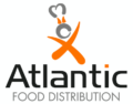 Logo of Atlantic Food Distribution with an orange and grey motif.